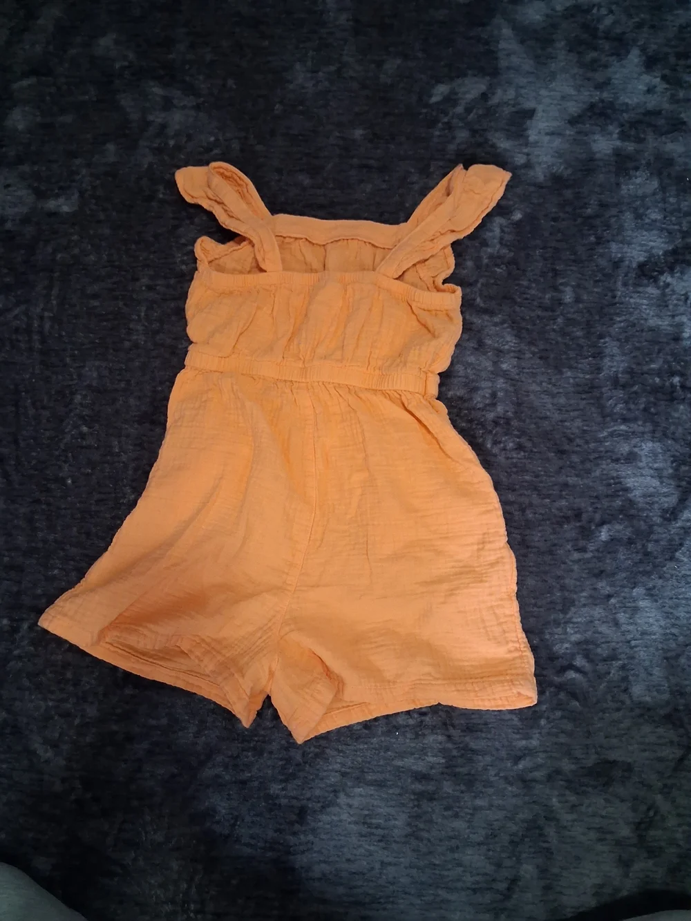 Wonder Nation Orange Shorts Sleeveless Romper Girls 7/8 100% Cotton